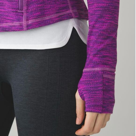 LULULEMON Diamond Jacquard Space Dye Purple Pink Hustle In Your Bustle Jacket 4 - Picture 15 of 16